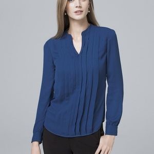 White House Black Market Pleated Blouse